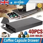 40 Pods Coffee Capsule Holder Dispenser Rack Storage Drawer Organizer Nespresso