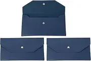 uxcell 2 Pack Cash Envelope Wallet, Budget Cash Holder Reusable Money Bag Pouch Leather Money Organizer Pouch for Men Women Receipt Check Bill Travel Graduation Holidays, Blue