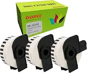 DOREE DK-22210 DK22210 Label Tape for Brother P-Touch QL-1110NWB QL-1100 QL-1060N QL-1050 QL-500 QL-500A QL-500BW QL-570 QL-3 3 580 Q. L-700 (3 Packs)