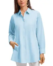 Foxcroft Cici Cotton Non-Iron Tunic Shirt