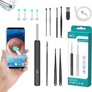 NE3 Ear Cleaner Camera Tool - Wireless Earwax Remover Otoscope with 1080p HD Endoscope Compatible with iPhone, iPad, Android Smart Phones - Adults, Kids and Pets Ear Cleaner Wax Removal Camera
