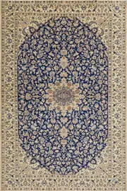 Nain Hand Knotted Wool & Silk Persian Rug - 295x185 cm by Cyrus Rugs