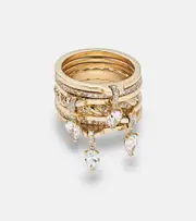 [Rainbow K] Rainbow K Drop Alliances 18kt gold rings with diamonds K gold
