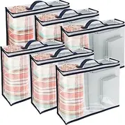 [RdjEokf] Clear Pvc Organizing Bags with Zipper 6 Packs Clear Zippered Storage Bags Waterproof Blankets Storage Bags Clear Pvc Organizing Bags for Blanket, Linen, Sweater, Bed Sheet (01)