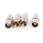 4x BNC Female RCA Male Jack Coaxial Cable Converter Adapter Connector Galvanized