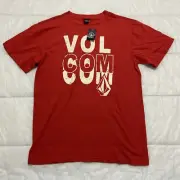 NWT VOLCOM Youth Red Cognito Short Sleeve Tee T-Shirt ~ Size XL - 16