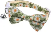 GANAZONO Cute Adjustable Cat Collar with Bell Comfortable Skin Friendly Design for Kittens and Cats for Daily Wear Parties and Celebrations