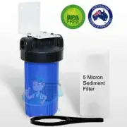 10" x 4.5" Whole House Rain Tank Water Filter System 5Mic Big Blue Steel Bracket