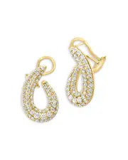Bloomingdale's Fine Collection Diamond Pave Spiral Hoop Earrings in 14K Yellow Gold, 2.50 ct. t. w.