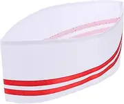 [BESTYASH] Chef Hat with Elegant Comfortable Baker Cap for Men Women for Kitchen Catering Restaurants Food Service Red