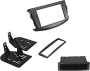 Scosche TA2055B Compatible with 2006-12 Toyota RAV4 ISO Double DIN & DIN+Pocket Dash Kit Black