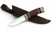 Knife Nyrok steel ELMAX handle wenge-black hornbeam cupronickel