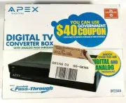 Apex DT250A Digital TV Converter Box with Analog Pass-Through - New in Box