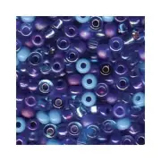 Miyuki Seed Beads 8/0 Blue Tones Mixture 8-Mix02 Glass 22g Size 8 Round Mix