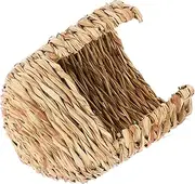 BESPORTBLE Natural Guinea Pig Bed Rabbit Grass House Hideaway Tunnel Nest for Small Animals Comfortable Safe Hideout for Rabbits Chinchilla Ferret