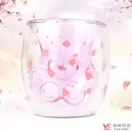 堯峰陶瓷 櫻花貓爪玻璃杯 雙層玻璃杯 萌貓 雙層玻璃飲品瓶 耐高溫高硼硅玻璃 免運