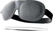 SMUG 100% Blackout Sleep & Eye Mask | Eyelash Extension Friendly | Eye Masks for Sleeping | Sleep Masks for Women & Men | Straps for Dream Comfort & Adjustability | Grey Marl