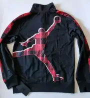 Air JORDAN Track jacket Jumpman Big Boys Size L Black Full zip Jacket