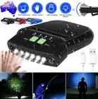 Rechargeable LED Headlamp Clip on Cap Hat Light Head Torch Lamp Fishing Camping