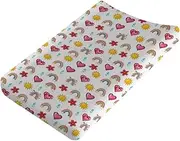 Rainbow Baby Changing Pad Covers,Unisex Fitted Changing Pad Cover for Baby Boys Girls,Soft Breathable Rainbow Baby Changing Table Pads Sheets,Polyester Easy Care Diaper Change Table Pad Covers