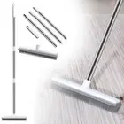 Rubber Broom Carpet Rake with Squeegee Long Handle for Pet Hair Fur Remover UD