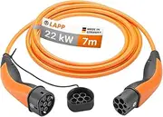 Lapp Type 2 (22kW-3P-32A) Electric Car Charging Cable, Orange, 7 Meter