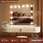 Hollywood Makeup Mirror 12 LED Lighted Bulb Dimmer Desktop Beauty Vanity Mirror