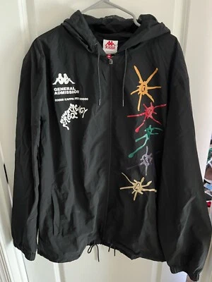 Kappa Authentic Enzo Jet Black Jacket Kappa Fest General Admission Mens Size 2XL