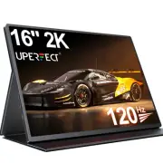 120Hz Monitor 16" 2K Portable Monitor Gaming Monitor 16:10 Screen USB-C Monitor