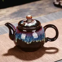 在飛比找蝦皮購物優惠-建盞 陶瓷 窯變 茶壺 建盞壺 單壺 功夫 茶具 泡茶 壺 