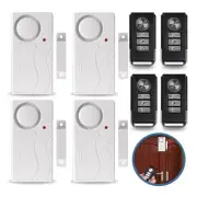 4Pack Wireless Remote Control Magnetic Sensor Door Window Security Burglar Alarm