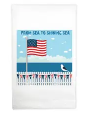Mariasch Studios Patriotic From Sea To Shining Sea Huck Towel