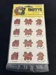 NEW Vintage 1981 CTP Sniffys Scratch & Sniff Stickers - GINGERBREAD - Rare & HTF