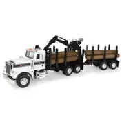 Peterbilt Big Farm 1:16 367 Logging Truck w/ Pup Trailer/Logs Toy/Kids/Play/Game