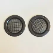 2pc 2" Speaker Cover Black Mat Finish Frame Metal Mesh Grill For Car Audio DJ PA