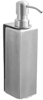 Soap Dispensers Bottle Stainless Steel Wall Mounted Soap Dispenser Bathroom Squeeze & Punch Single Square Lotion Bottle Black/Silver Soap Pump Bottle(Black)