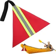 Reflective Kayak Flag - Warning Signal Banner, Wear-proof Travel Sign | Waterproof Transport Marker, Bright Night Sighting System Kayak Safety Flag - Reflective Warning Flag, Waterproof