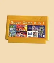 Royal Retro 8 in 1 Big Yellow 8 bit 60 pins Game Card