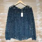 Sundance NWT Remarkable Beauty Blouse Lace Teal Boho Preppy Work Wear Womens S