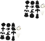 2sets Scratch Off Cards for Boys and Girls Halloween Themed Party Supplies Craft Drawing Sheets 12pcs*2