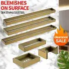 Bath Towel Rack Roll Holde Soap Dish Robe Hook Rail Brushed Yellow Gold 304 SUS