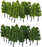 60x Plastic Train Model Multi Scale Tree Set Railway Wargame Foliage HO