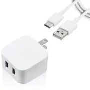 Quick Dual USB Power Adapter Type-C Cable for Samsung Galaxy S21 Ultra SM-G998U1