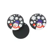 2 Snowman Painted Resin Charms - K577