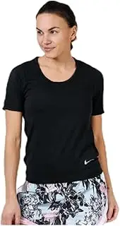 [Nike] Women's Infinite Short Sleeve Top, Black/Reflective Silver