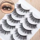 Wispy Fluffy Glam Thick Cross Natural Long False Eyelashes Extension Tools