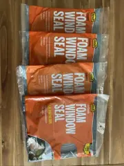 Lot of 4 M-D Foam Window Seal GRAY Large Gaps 3/8" x 1/2" x 17' Foam Tape #02097