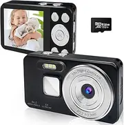 oolong Digital Camera,4K 64M Autofocus Camera,Compact All-in-one Digital Camera,Portable Mini Camera with 32G Memory Card,18X Digital Zoom,2.8 inch Screen and 16 Filters,for Teens,Kids,Beginners