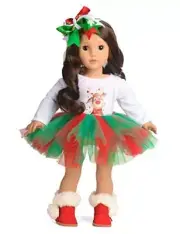 18 Inches Doll Clothes Christmas Deer Tutu Dress Fits 18 Inch Dolls