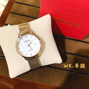 WK手錶✨ TIVOLINA  小紅帽 氣質鑲鑽女錶 簡約日期腕錶MAG7006-P 36mm 防刮保固一年